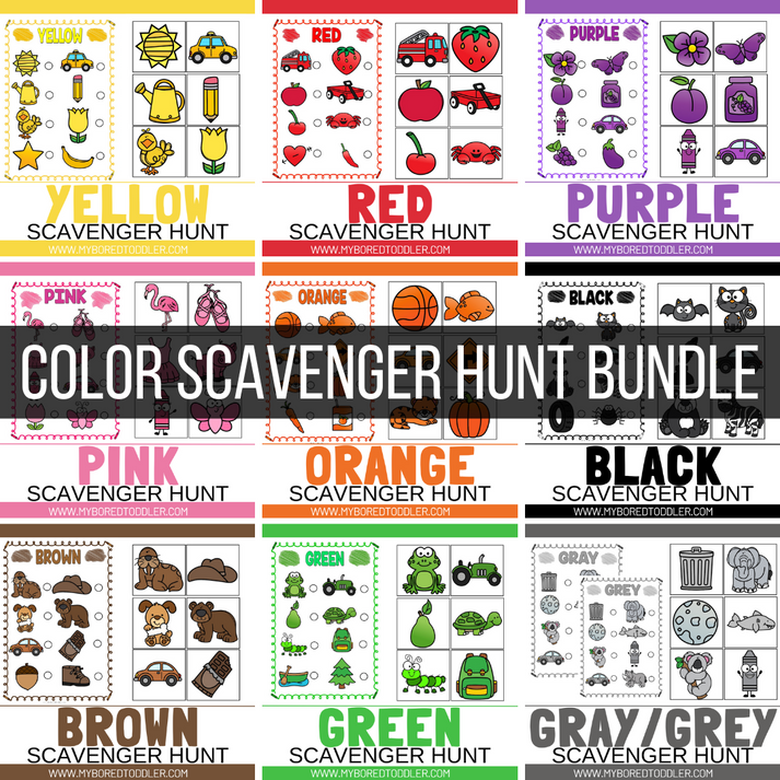 COLORS SCAVENGER HUNT BUNDLE – My Bored Toddler
