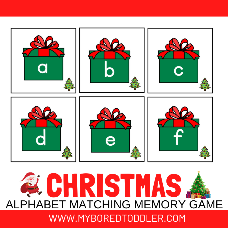 Christmas Alphabet Matching Cards / Memory Game