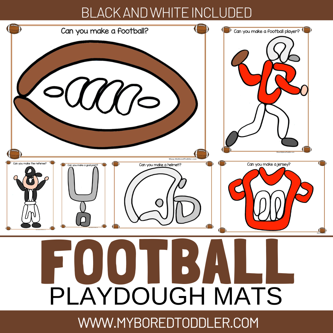 Football / Game Day Playdough Mats