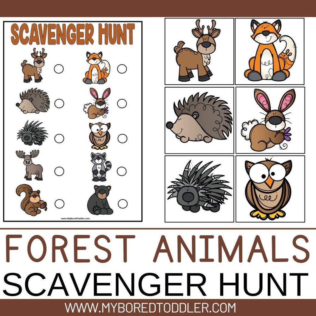 Forest Animals Scavenger Hunt