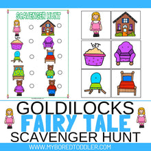 Load image into Gallery viewer, Goldilocks and the Three Bears - FAIRY TALES - Scavenger Hunt / Treasure Hunt
