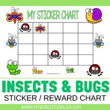 Load image into Gallery viewer, Insects &amp; Bugs Reward Sticker Chart
