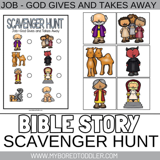 BIBLE STORY - Scavenger Hunt / Treasure Hunt - JOB - GOD GIVES AND TAKES AWAY