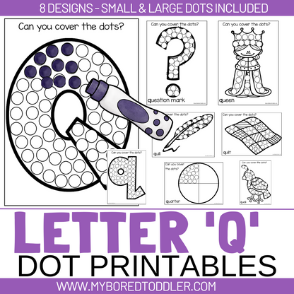ALPHABET A to Z Dot Printable Bundle - 26 Letters Included