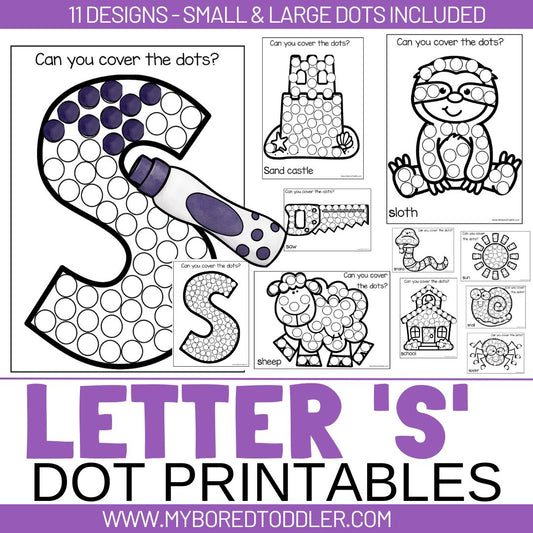 Alphabet - Letter S Dot Printables