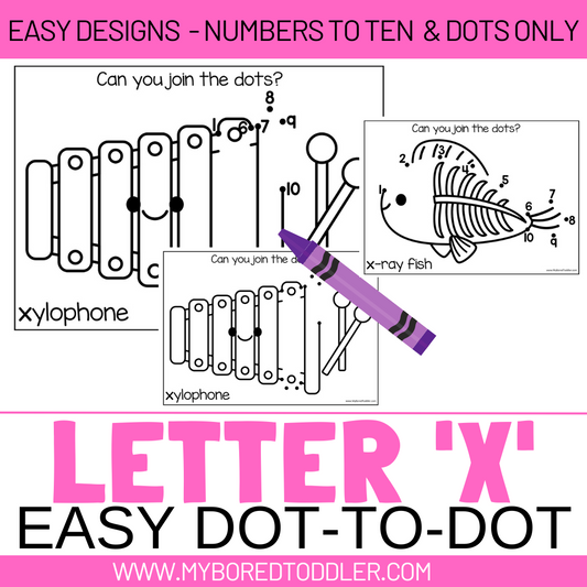 Alphabet - Letter X Dot-Do-Dot - 2 Designs