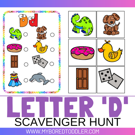 Alphabet - Letter D Scavenger Hunt