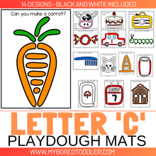 Load image into Gallery viewer, LETTER OF THE WEEK alphabet Playdough / Playdoh Mat BUNDLE
