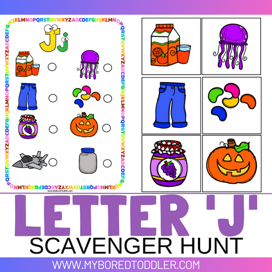 Alphabet - Letter J Scavenger Hunt
