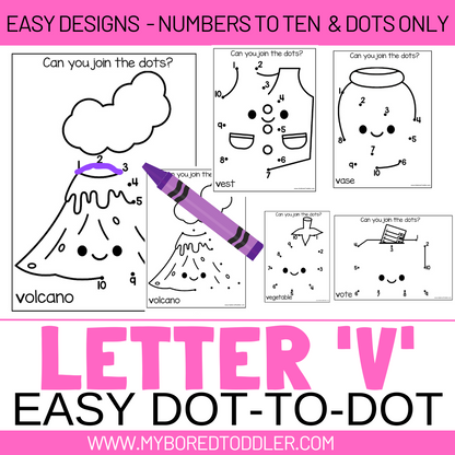 LETTER OF THE WEEK DOT-TO-DOT BUNDLE - (ALPHABET) - EASY DESIGNS