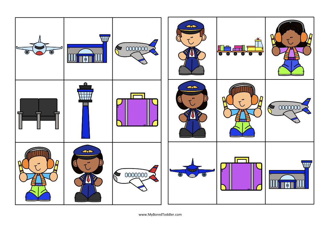 Planes & Airport Bingo Game