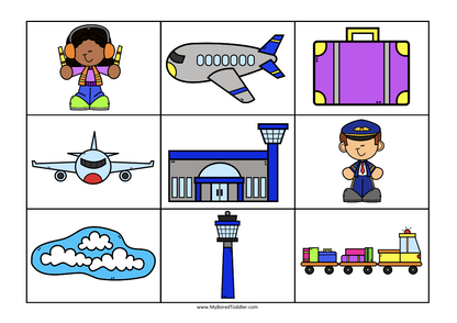 Planes & Airport Bingo Game