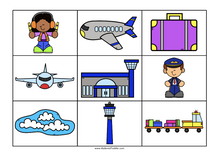 Load image into Gallery viewer, Planes &amp; Airport Bingo Game
