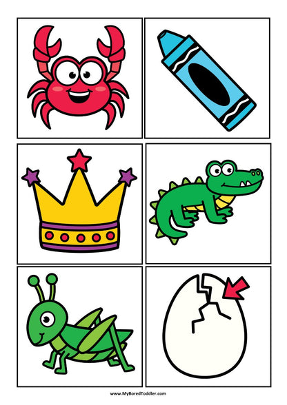 Beginning Blends 'CR' Alphabet Scavenger Hunt / Treasure Hunt