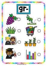 Load image into Gallery viewer, Beginning Blends &#39;GR&#39; Alphabet Scavenger Hunt / Treasure Hunt
