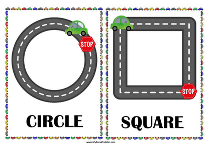 Transport Car Shape Tracing Sheets
