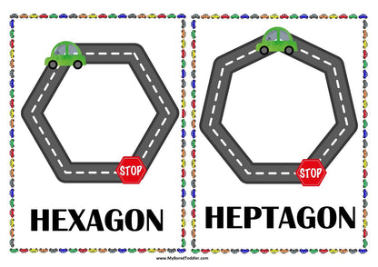 Transport Car Shape Tracing Sheets