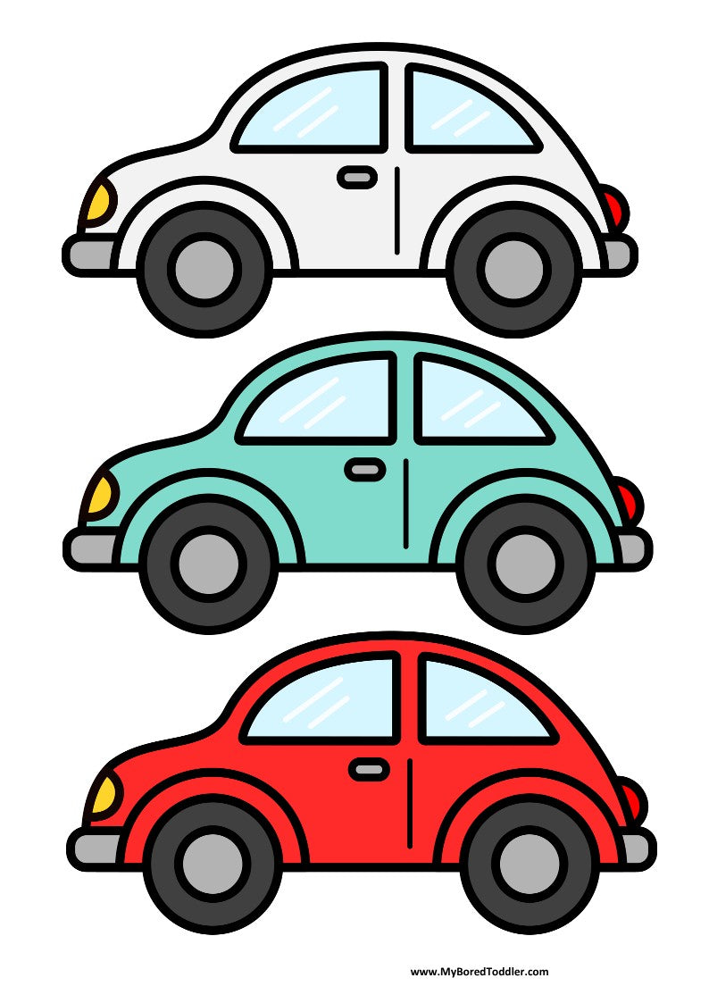 Car & Road Color Matching Cards - Transport Theme