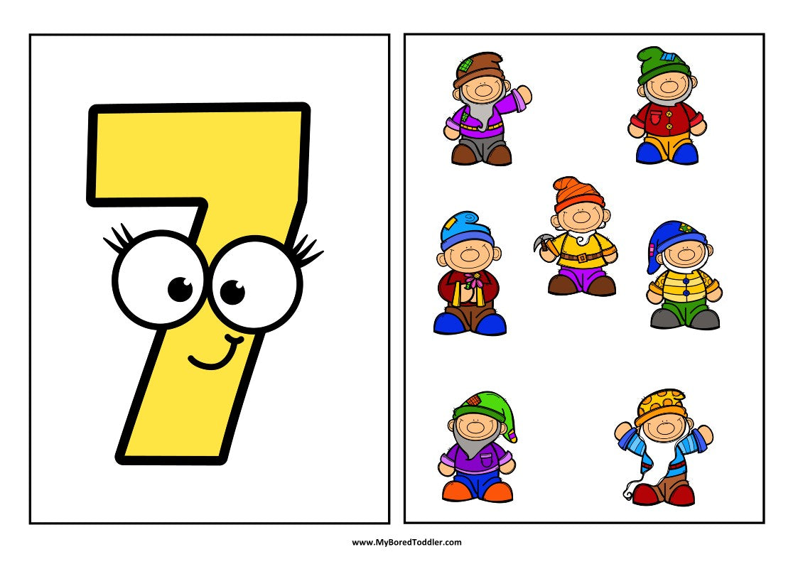 Fairy Tales Number Matching Cards 0-10