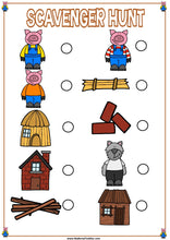 Load image into Gallery viewer, The Three Little Pigs - FAIRY TALES - Scavenger Hunt / Treasure Hunt

