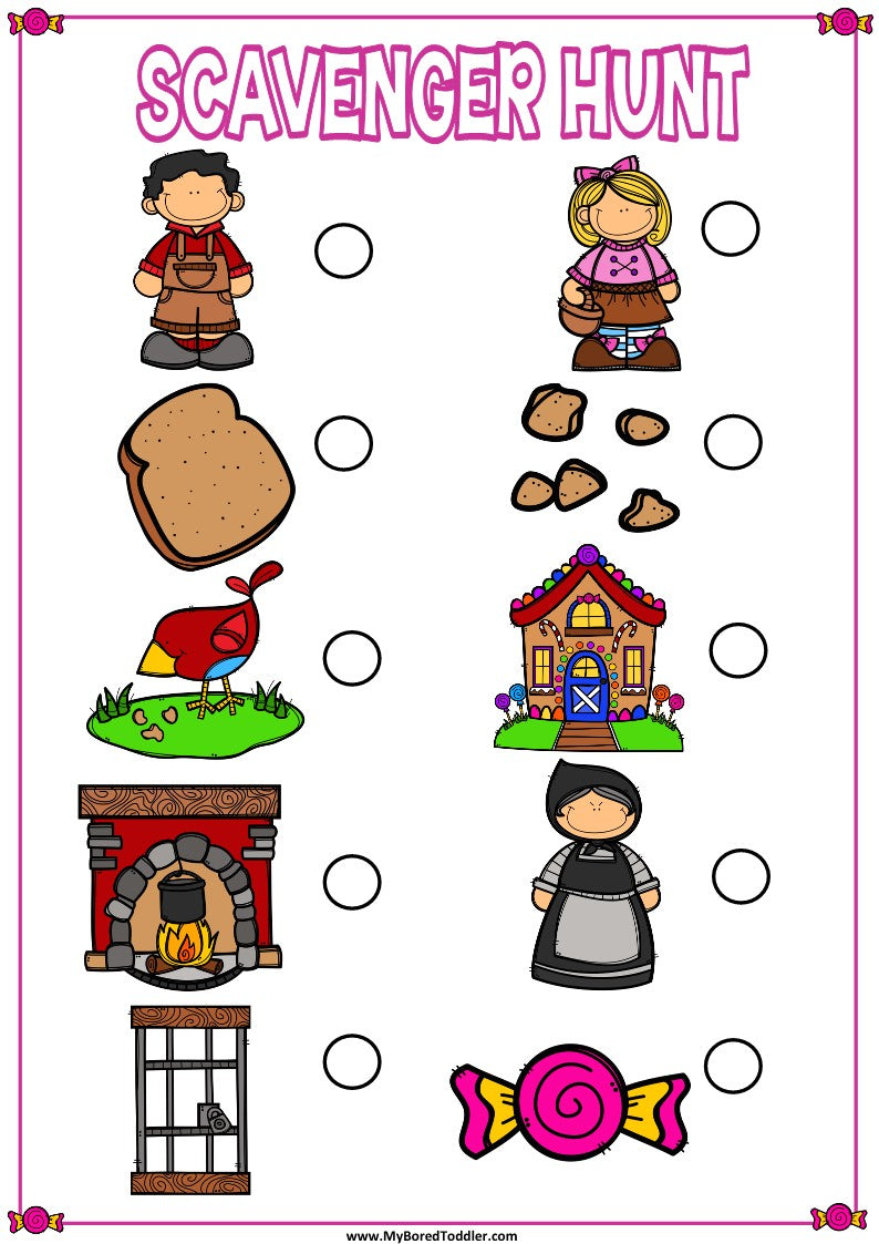 Hansel & Gretel - FAIRY TALES - Scavenger Hunt / Treasure Hunt