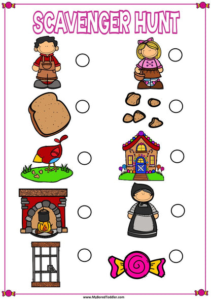 Hansel & Gretel - FAIRY TALES - Scavenger Hunt / Treasure Hunt