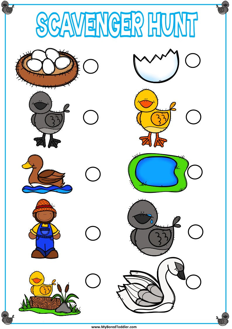 The Ugly Duckling - FAIRY TALES - Scavenger Hunt / Treasure Hunt