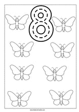 Load image into Gallery viewer, Insects &amp; Bugs  Tracing Sheets - Numbers 0-10
