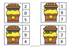 Load image into Gallery viewer, PIRATES Counting Clip Cards Treasure Chests Numbers 0-10
