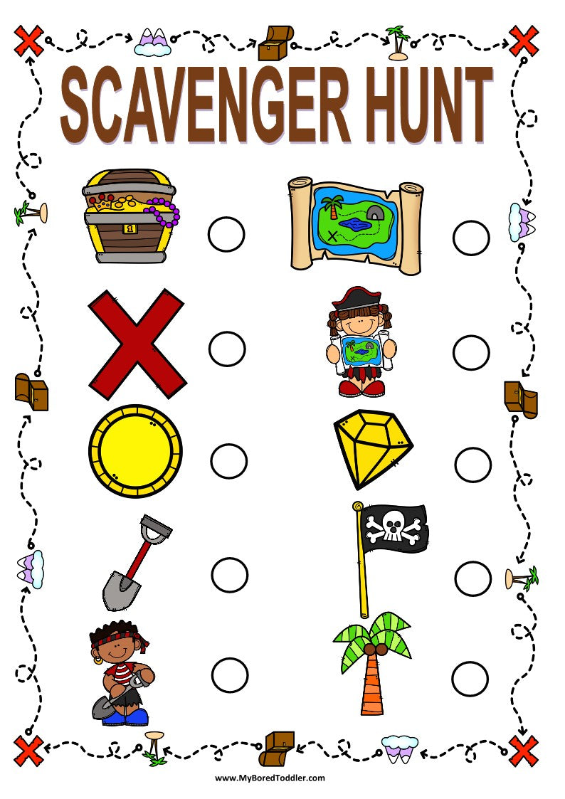 PIRATE Theme Scavenger Hunt / Treasure Hunt