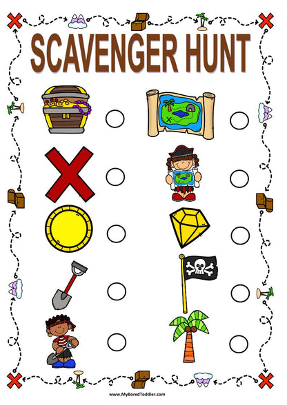 PIRATE Theme Scavenger Hunt / Treasure Hunt