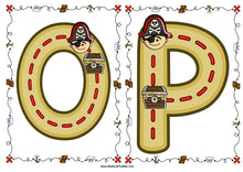 Load image into Gallery viewer, PIRATES Alphabet Tracing Cards Lowercase &amp; Uppercase
