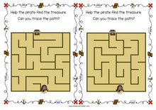 Load image into Gallery viewer, PIRATES Tracing Mazes
