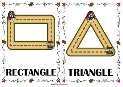 PIRATES Shape Tracing Cards