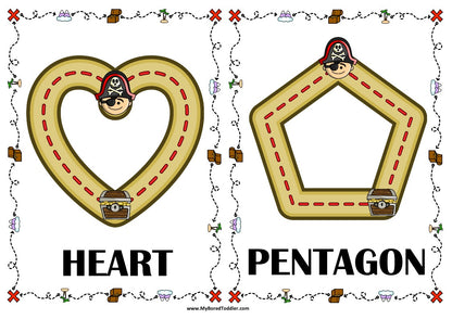 PIRATES Shape Tracing Cards