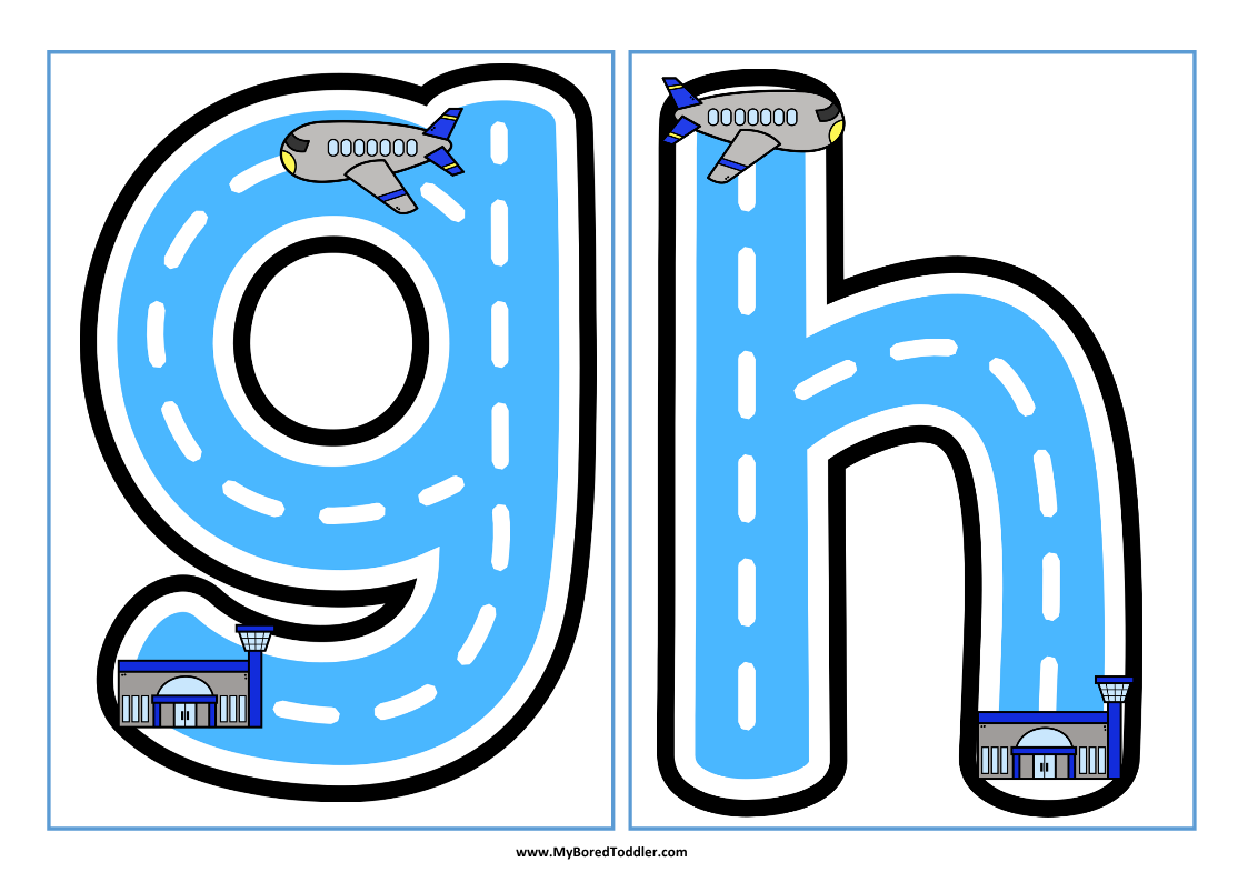 Transport Planes Alphabet Tracing Sheets - Uppercase & Lowercase – My ...