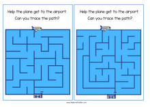 Load image into Gallery viewer, Transport - Plane Maze Sheets
