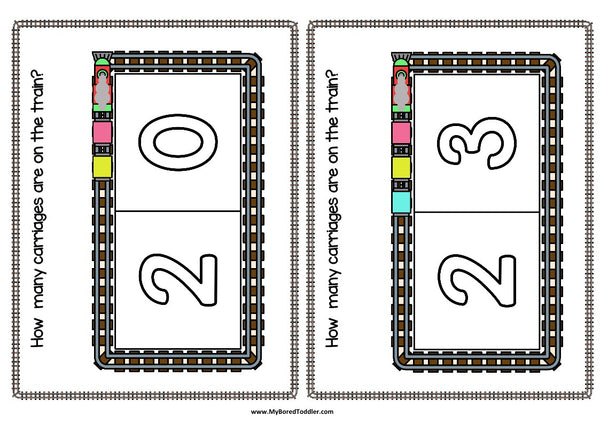 Number Counting Cards - 0-20 Trains / Transport – My Bored Toddler