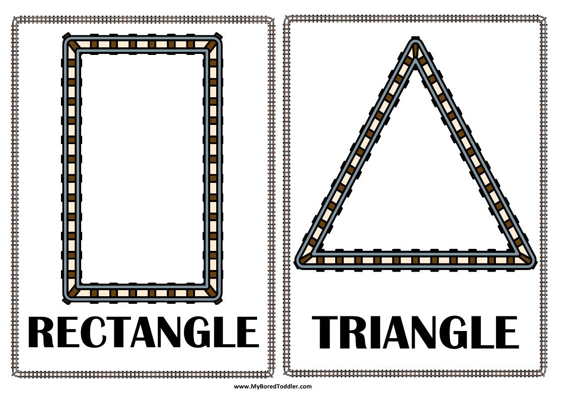 Transport Train Shape Tracing Sheets