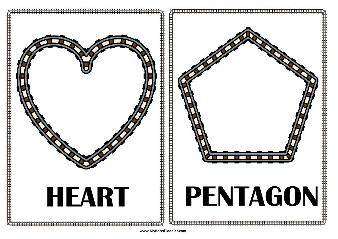Transport Train Shape Tracing Sheets