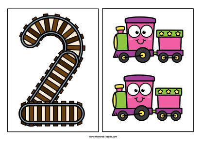 Number matching cards 0-10 - TRUCKS / TRANSPORT