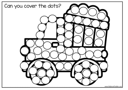 TRANSPORT Dot Printables - Cars, Trucks, Planes