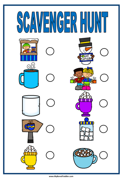 Hot Chocolate / Cocoa Winter Scavenger Hunt