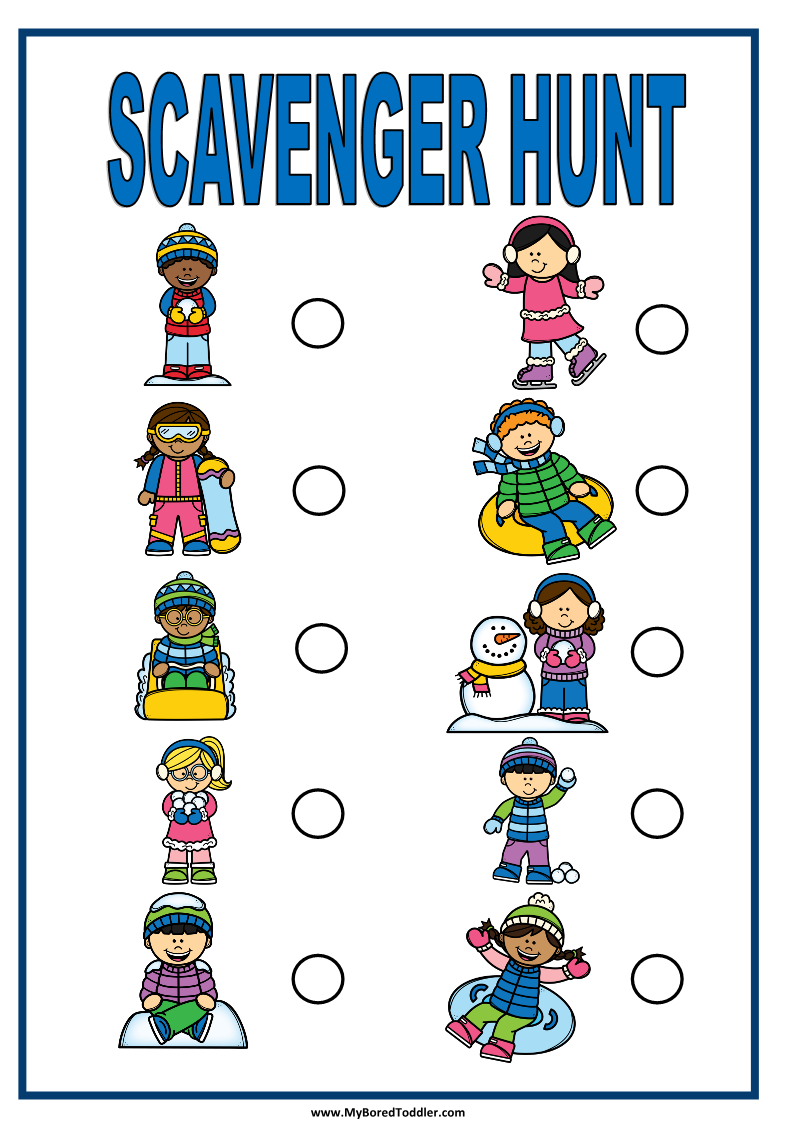 Winter Kids Scavenger Hunt