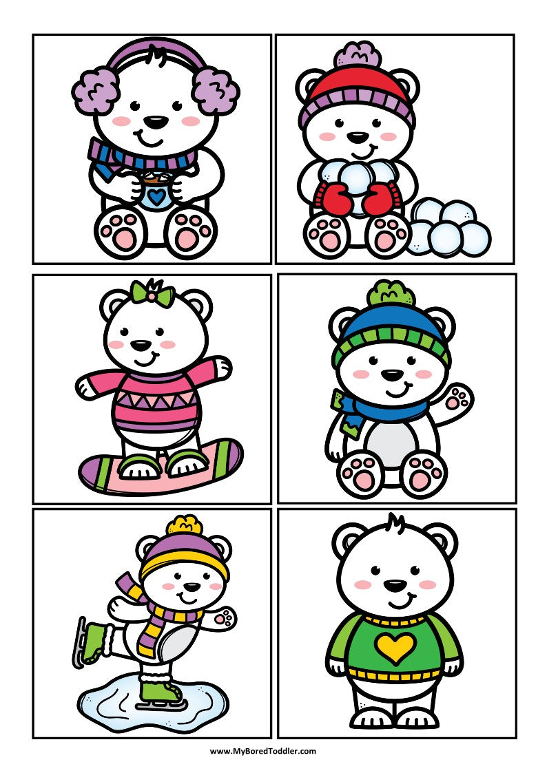 Winter Polar Bear Scavenger Hunt