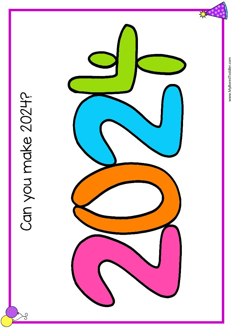 New Year's Eve Playdough / Playdoh Mats