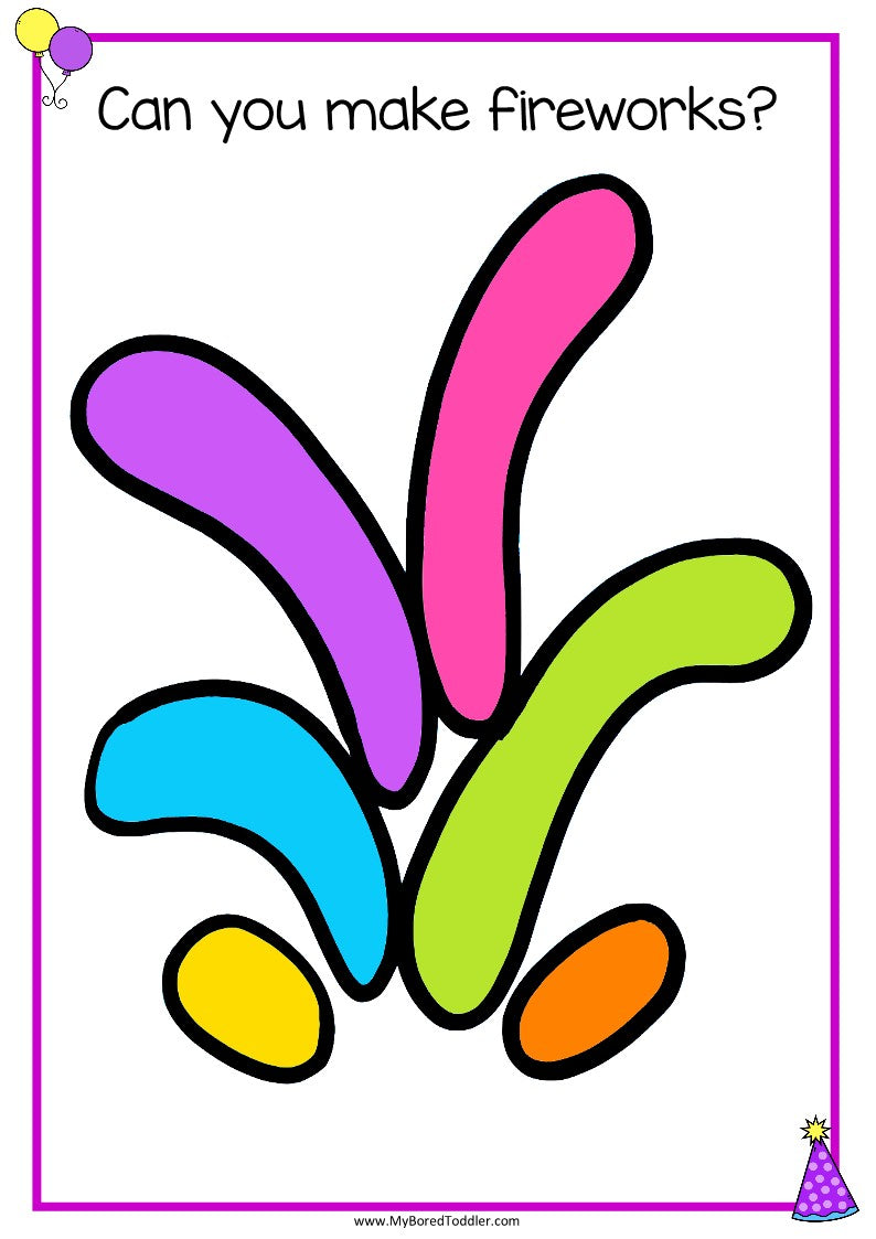 New Year's Eve Playdough / Playdoh Mats