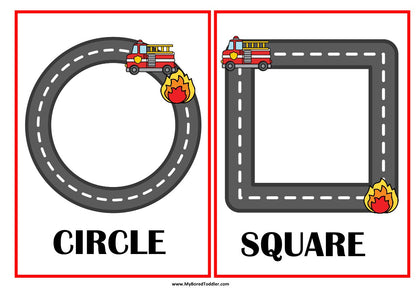 Fire Fighter Shape Tracing Sheets  - Community Helpers