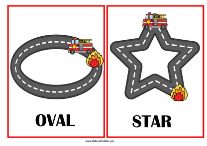 Fire Fighter Shape Tracing Sheets  - Community Helpers