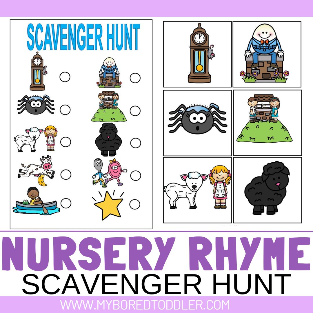 Nursery Rhyme Scavenger Hunt Bundle